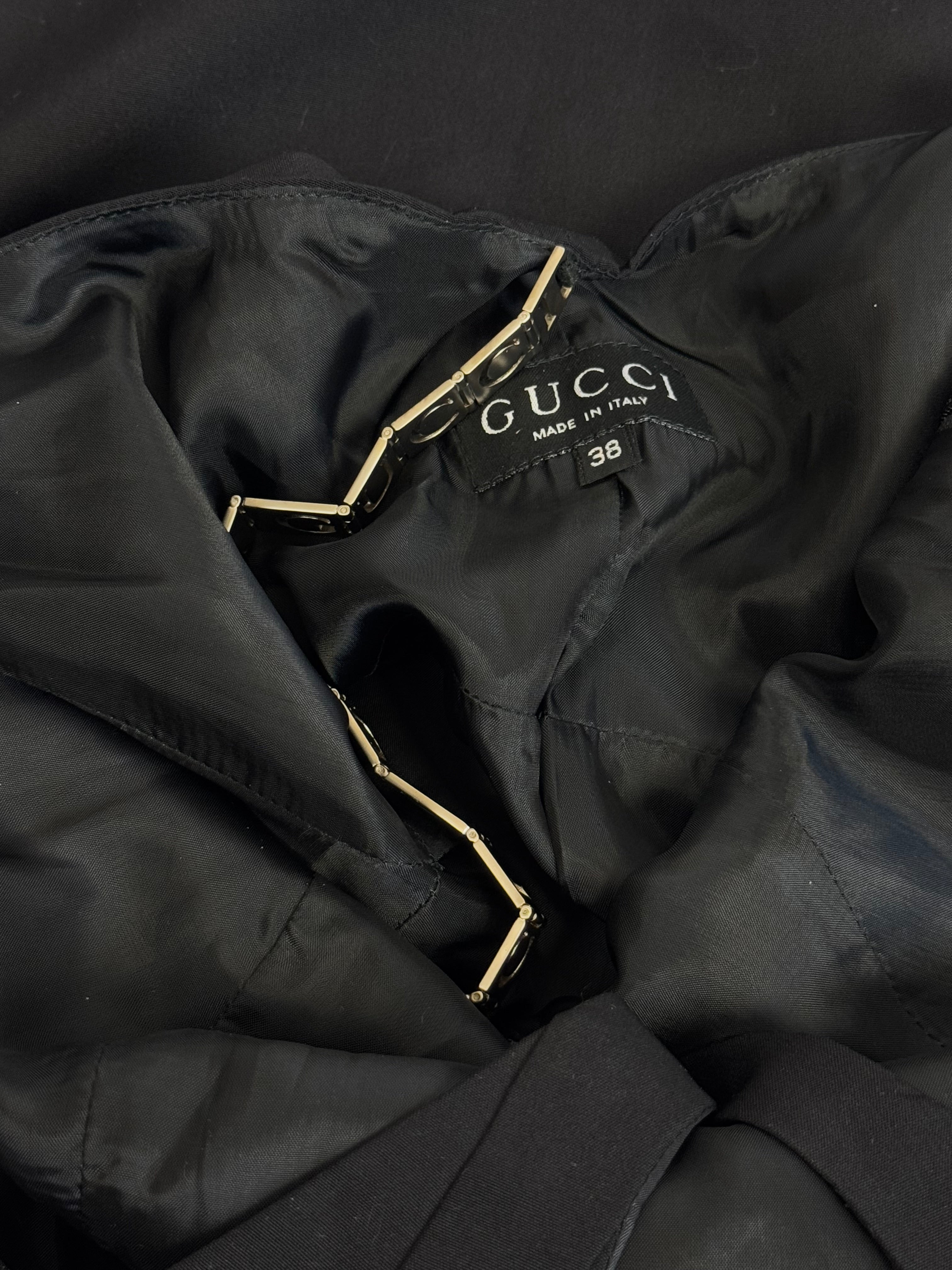 Gucci by Tom Ford Metal Chain Logo Back Mini Dress, 1996