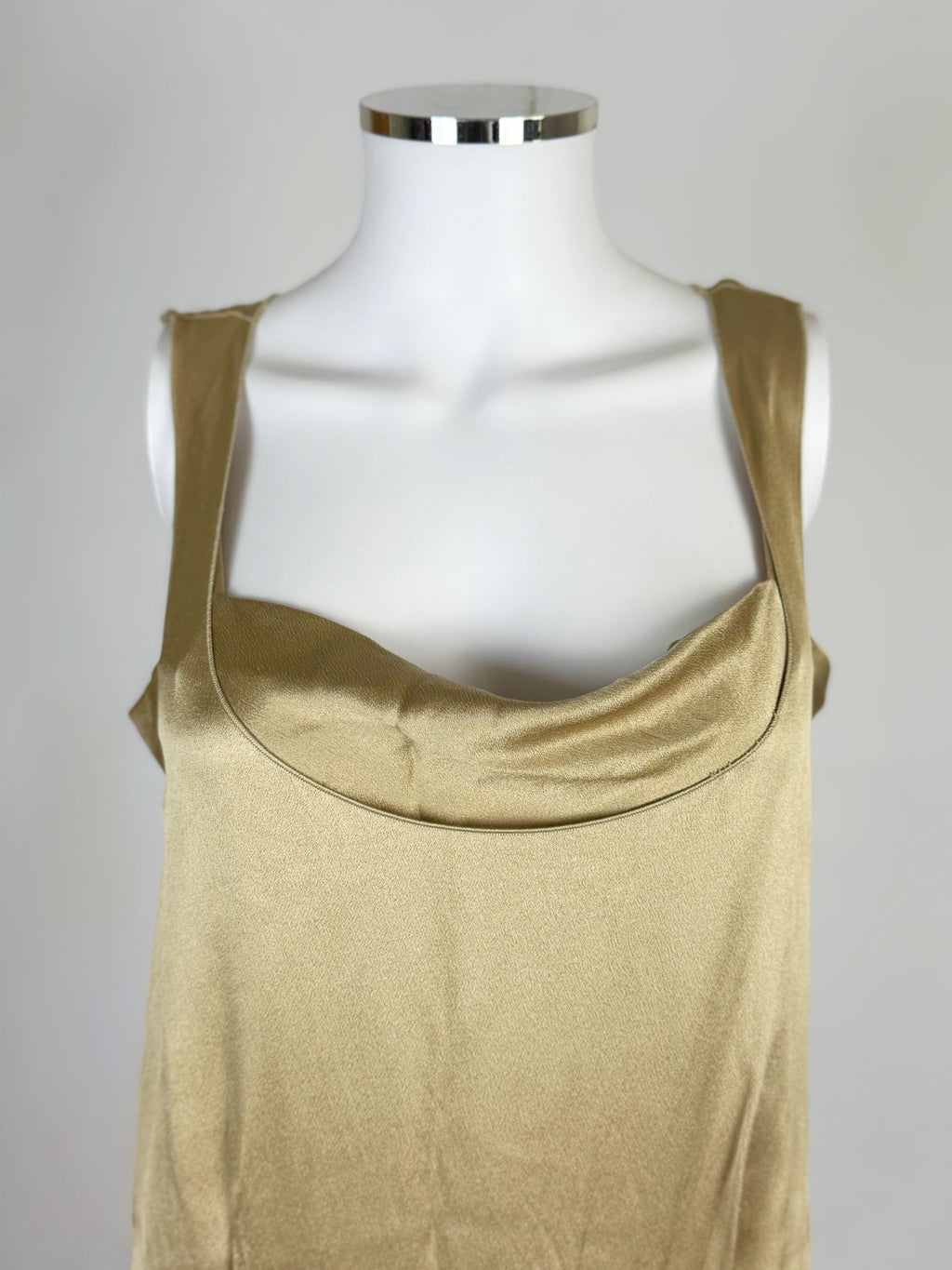 Alberta Ferretti Champagne Gold Fringe Silk Dress, SS 2009