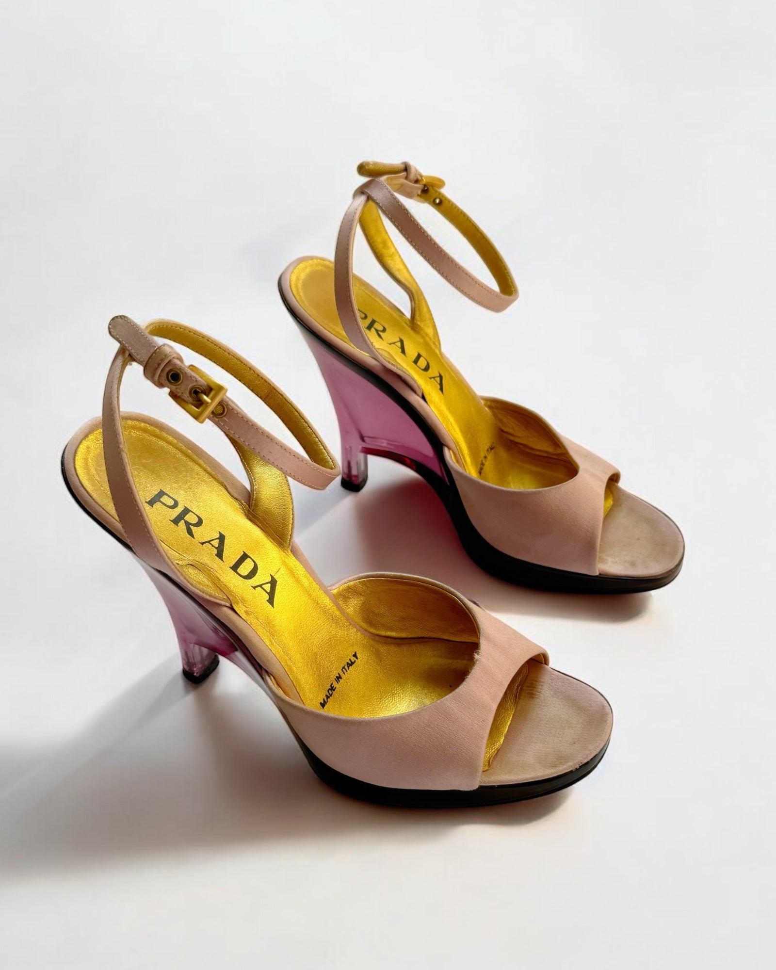 Prada Pink Lucite Heels, SS 1998