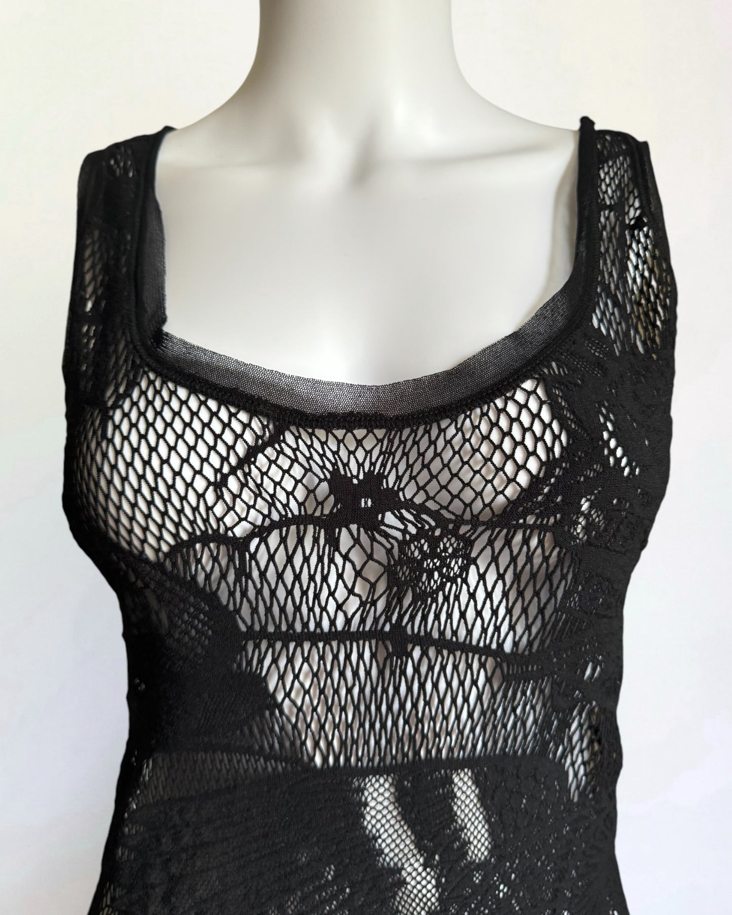 Jean Paul Gaultier Soleil Black Mesh Top, c. 2000s