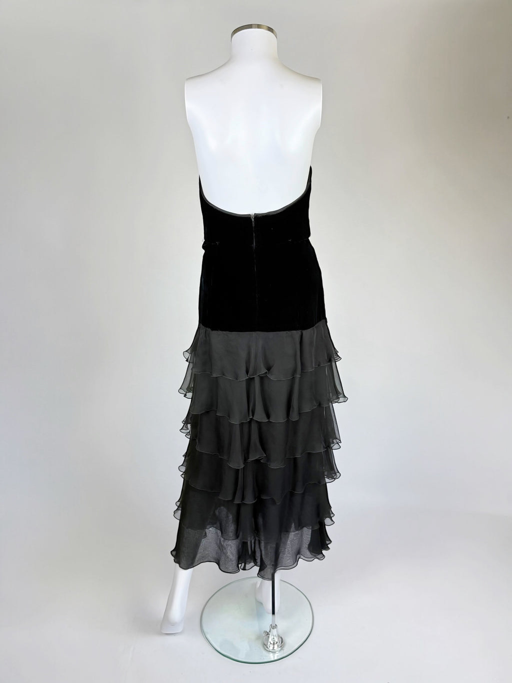 Valentino Velvet and Silk Evening Dress, FW 1995