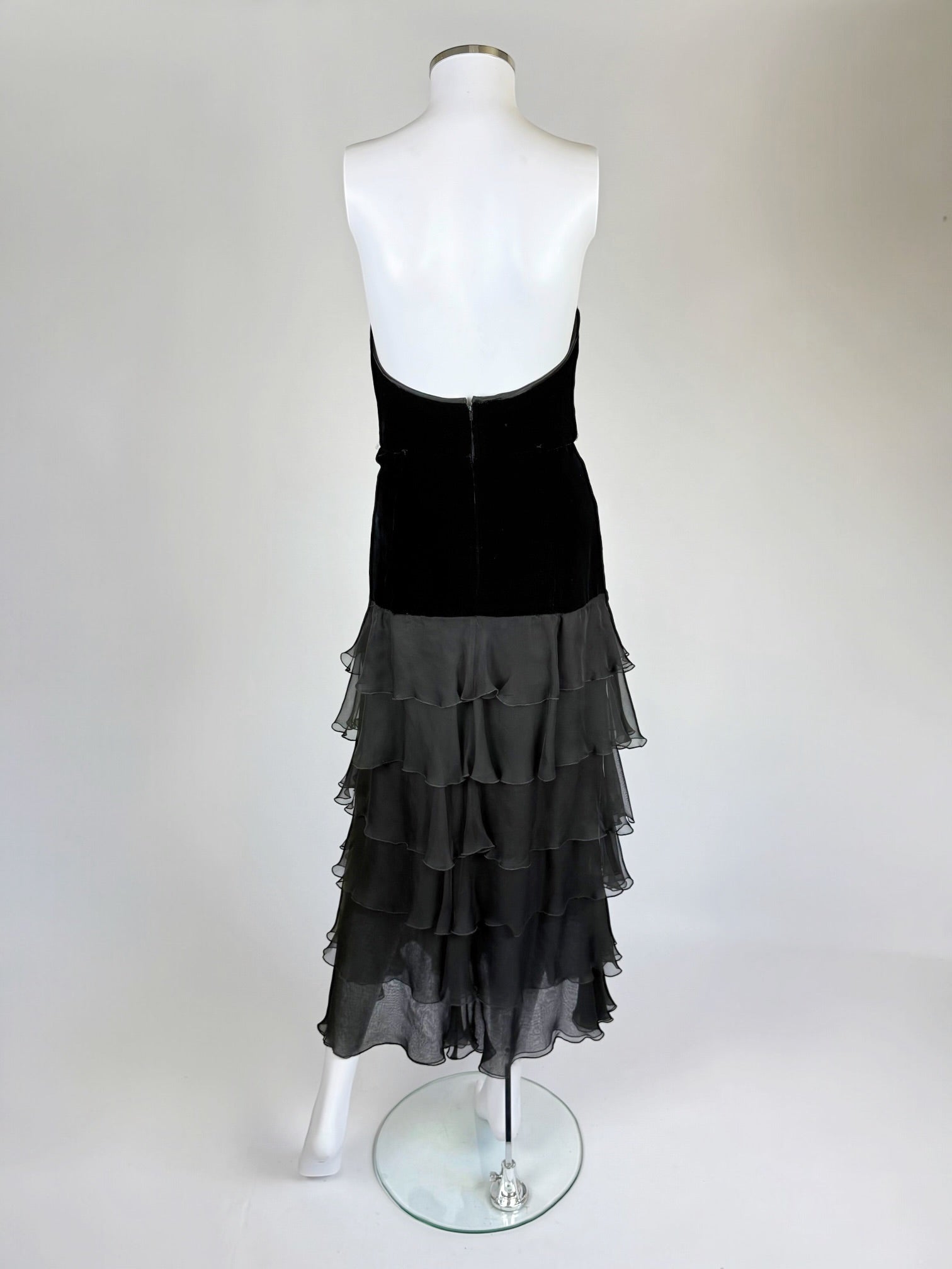 Valentino Velvet and Silk Evening Dress, FW 1995