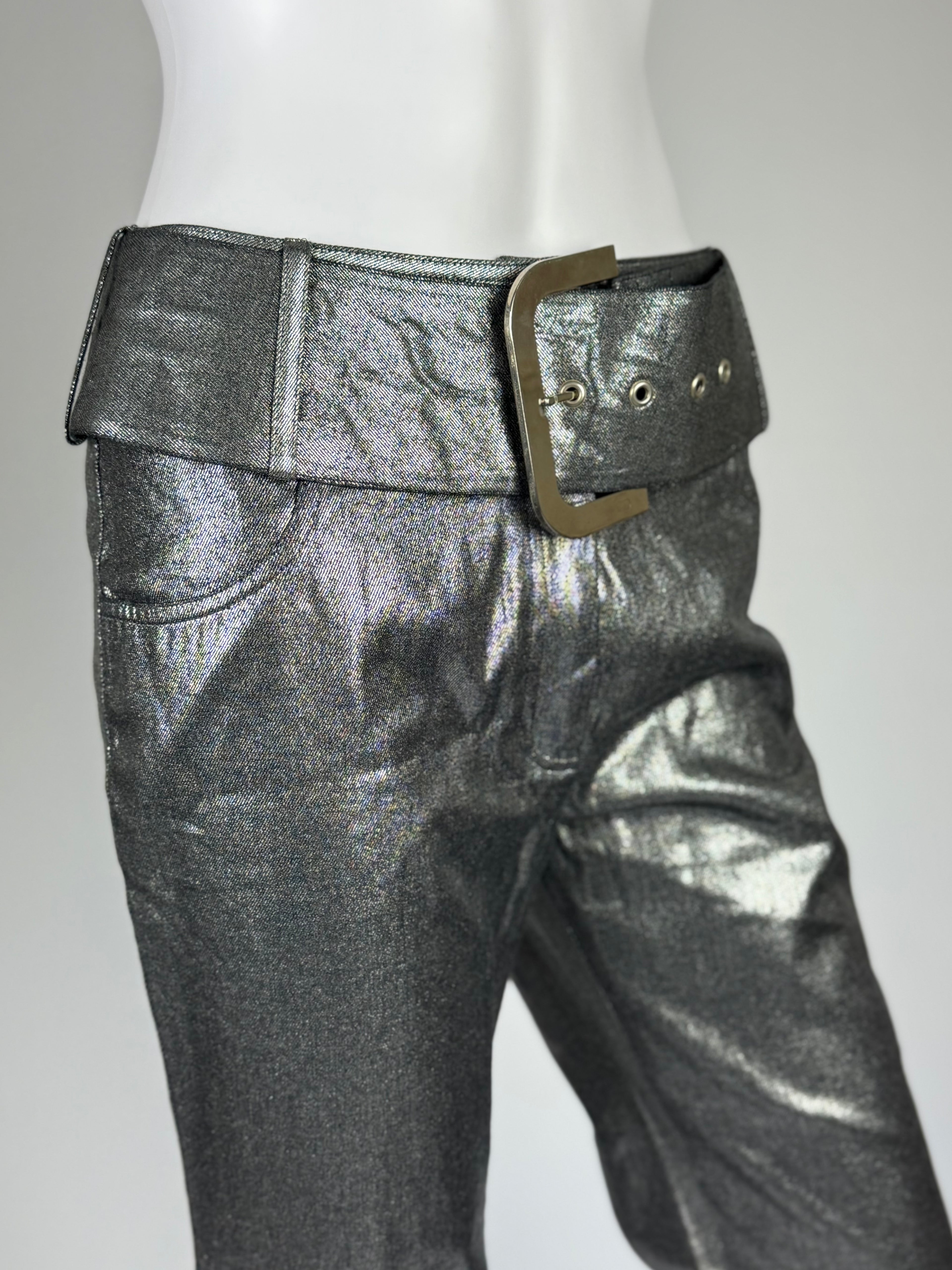 Christian Dior by John Galliano Metallic Buckle Trousers, FW 2001