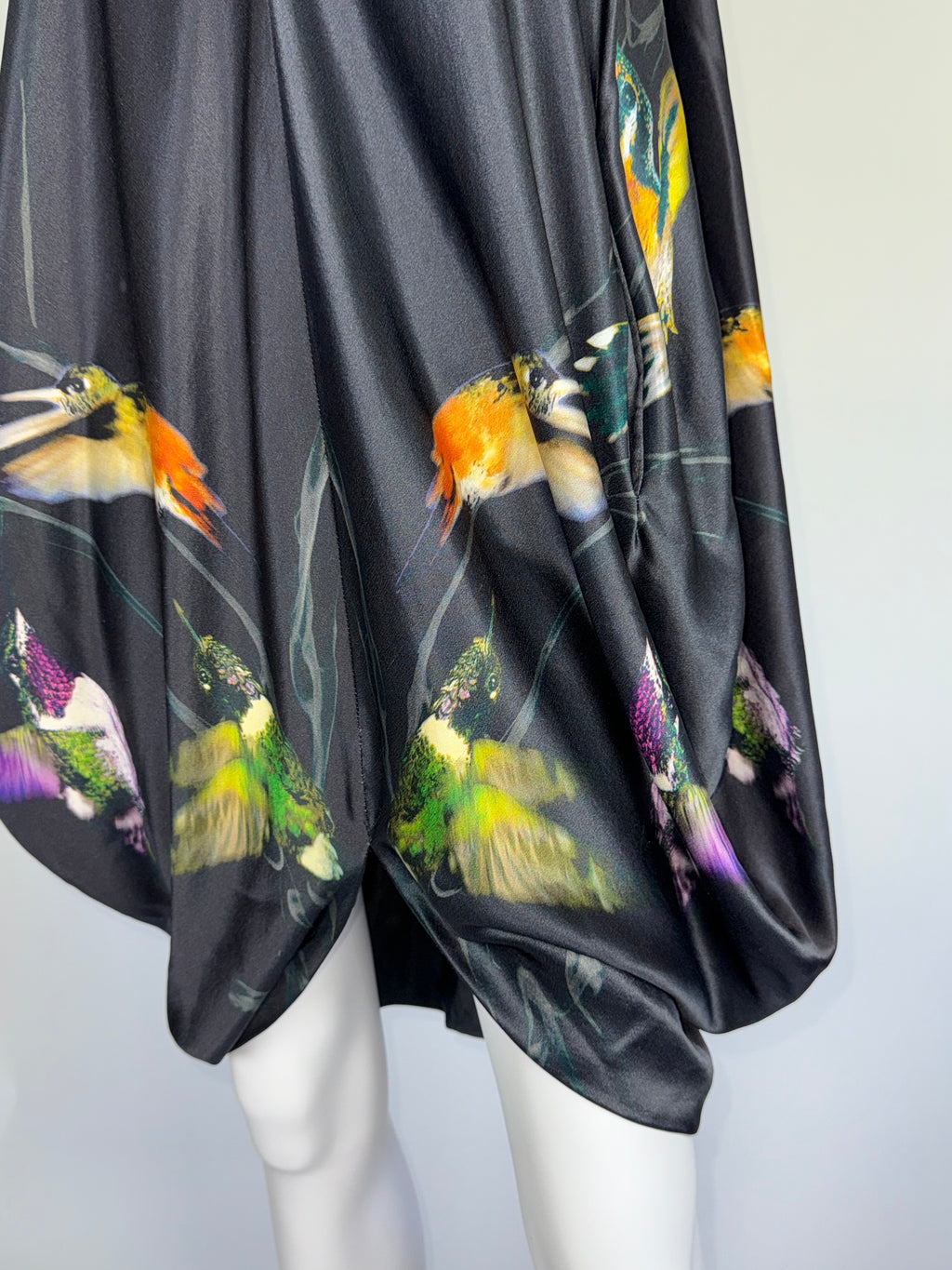 Alexander McQueen Silk Hummingbird Dress, 2008