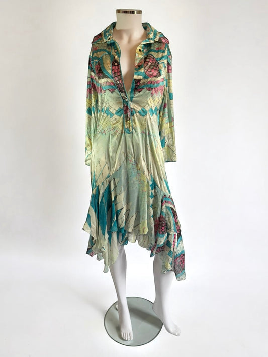 Roberto Cavalli Silk Kaleidoscope Dress, SS 2004