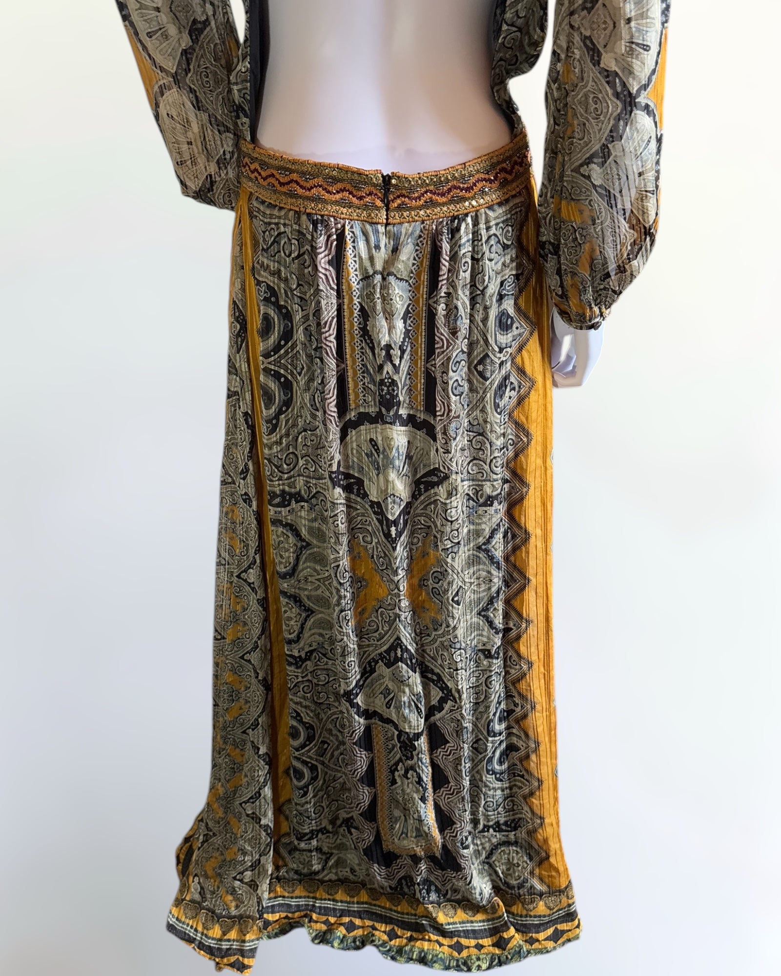 Etro Printed Silk Gown with Open Back, FW 2014
