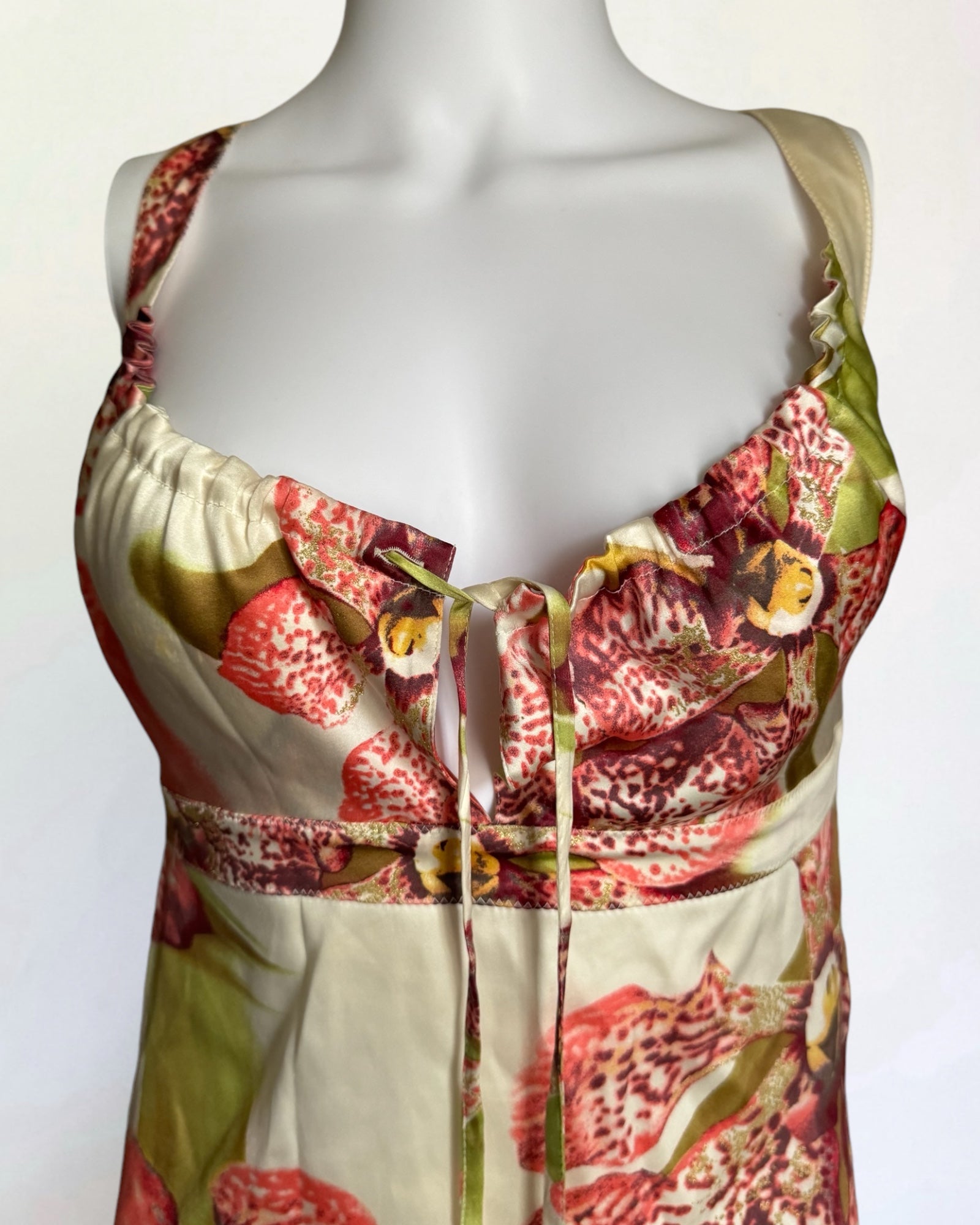Roberto Cavalli Orchid Print Silk Cami, 2004