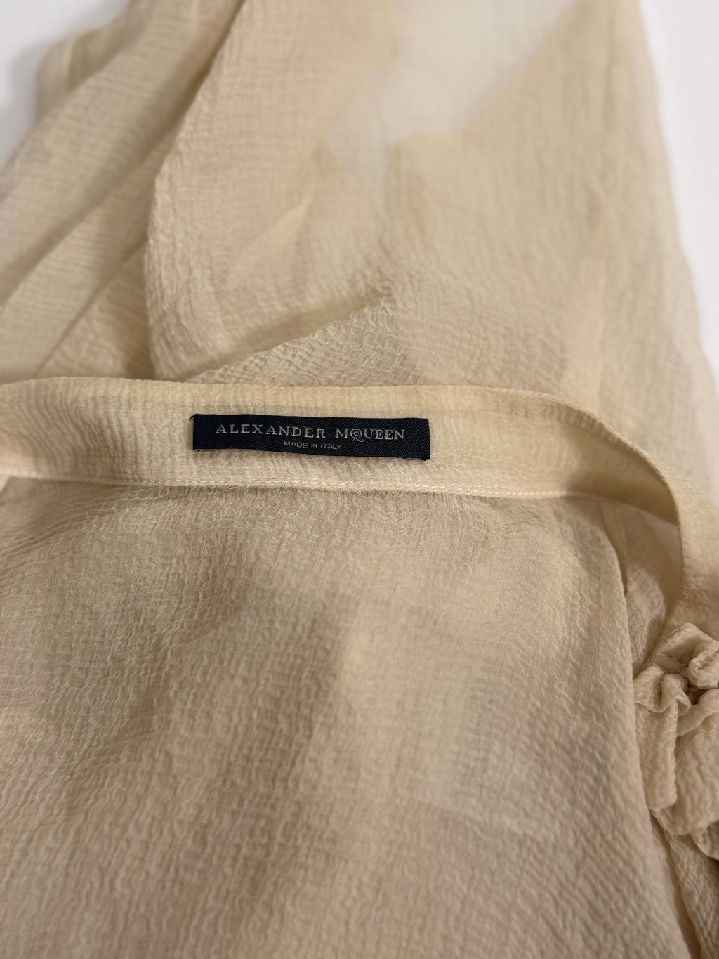 Alexander McQueen Silk Ruffle Blouse, 2005