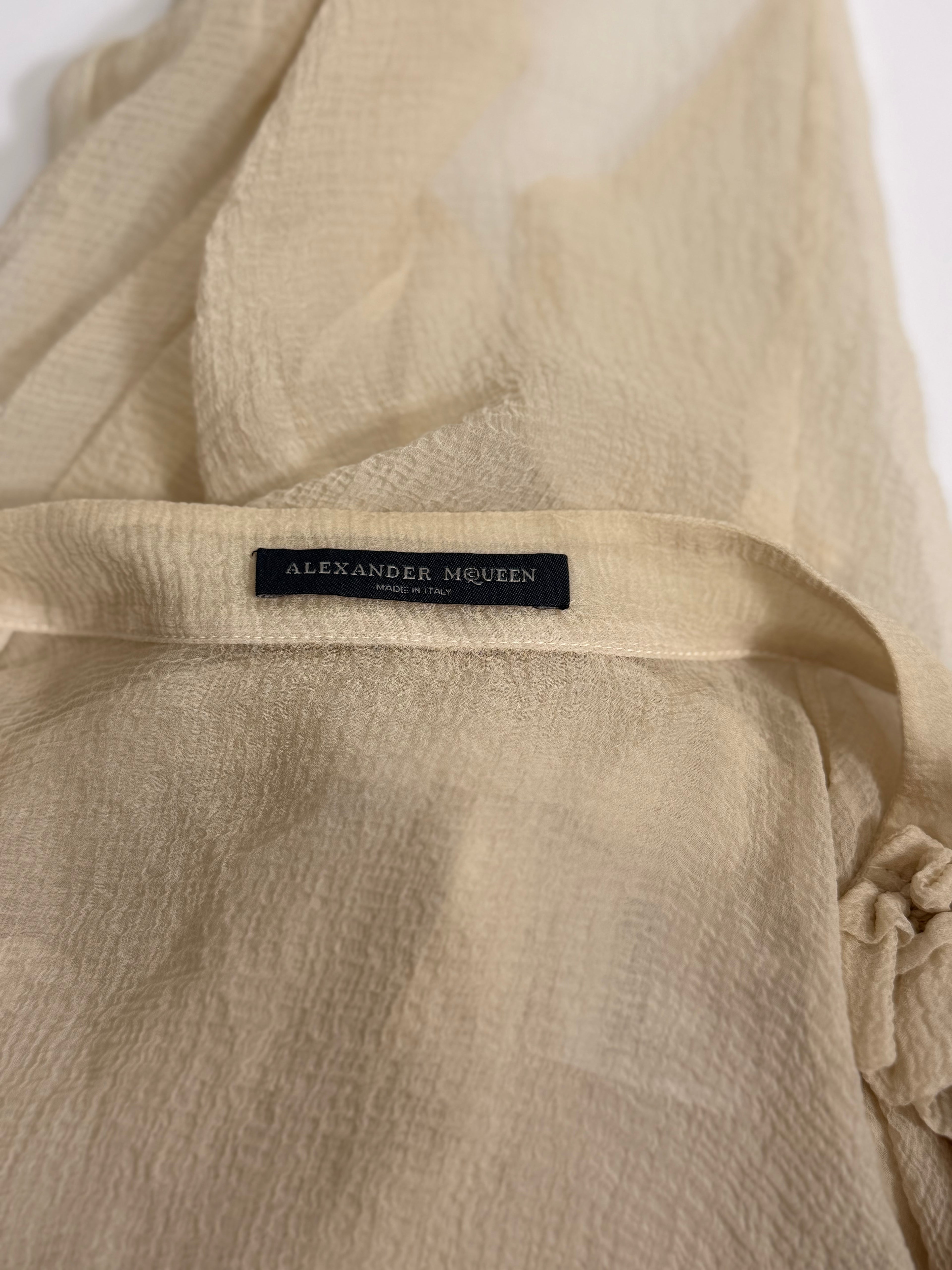 Alexander McQueen Silk Ruffle Blouse, 2005