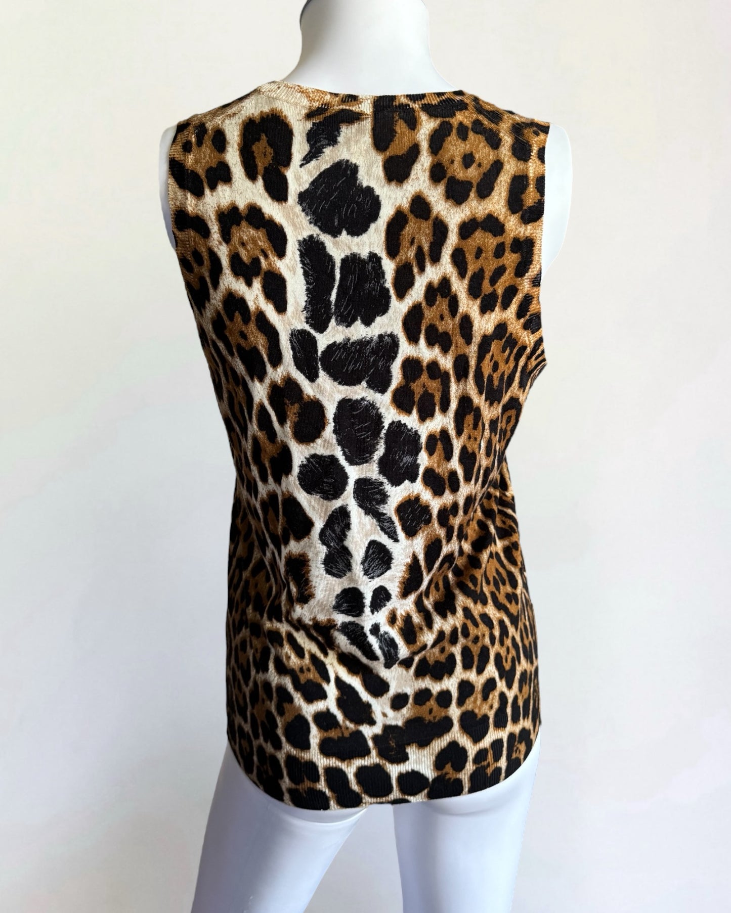 Yves Saint Laurent by Tom Ford Leopard Knit Vest, SS 2002