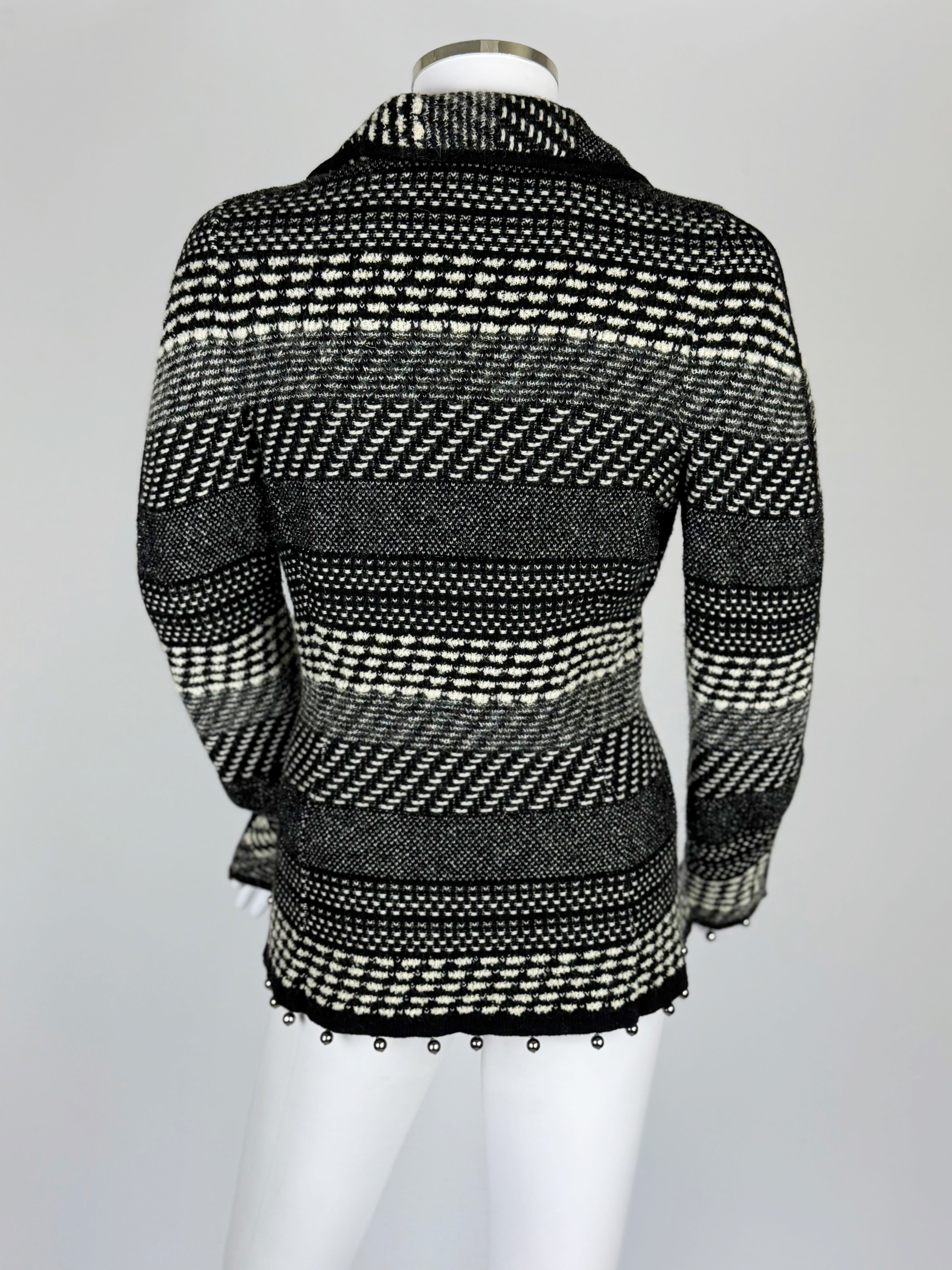 John Galliano Wool Jacket w Beaded Hem, FW 2004