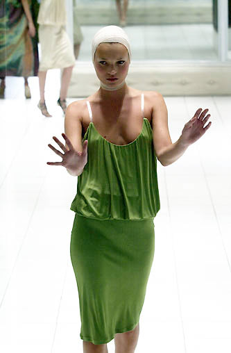 Alexander McQueen “Voss” Green PVC Strap Dress, 2008