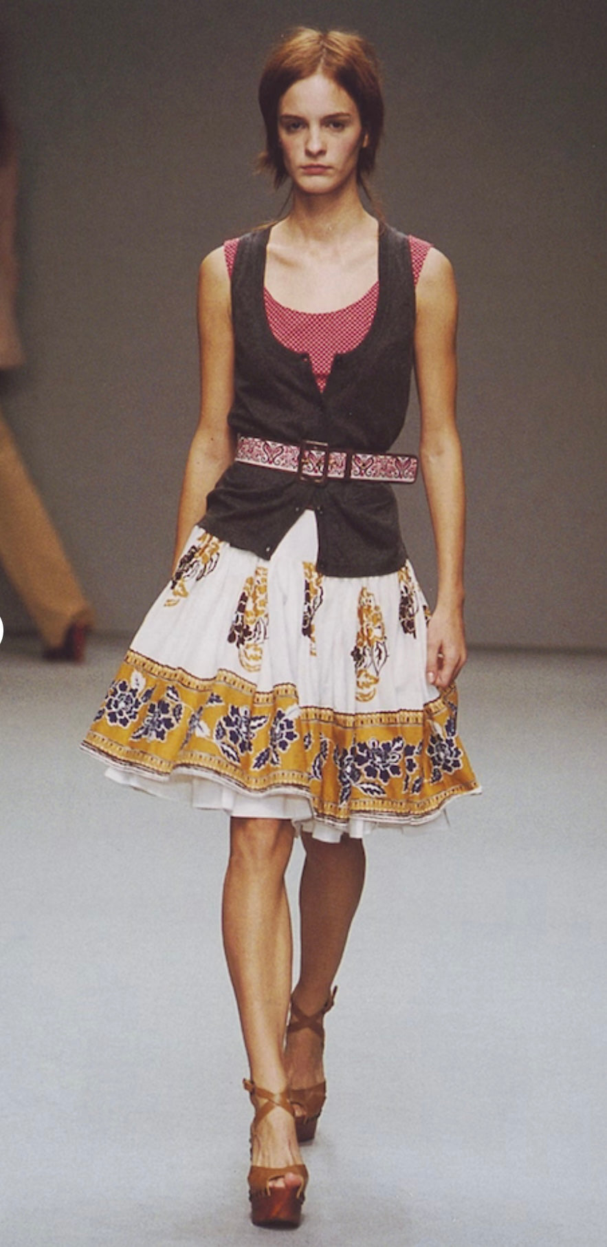 Miu Miu Voluminous Printed Mini Skirt, SS 2002