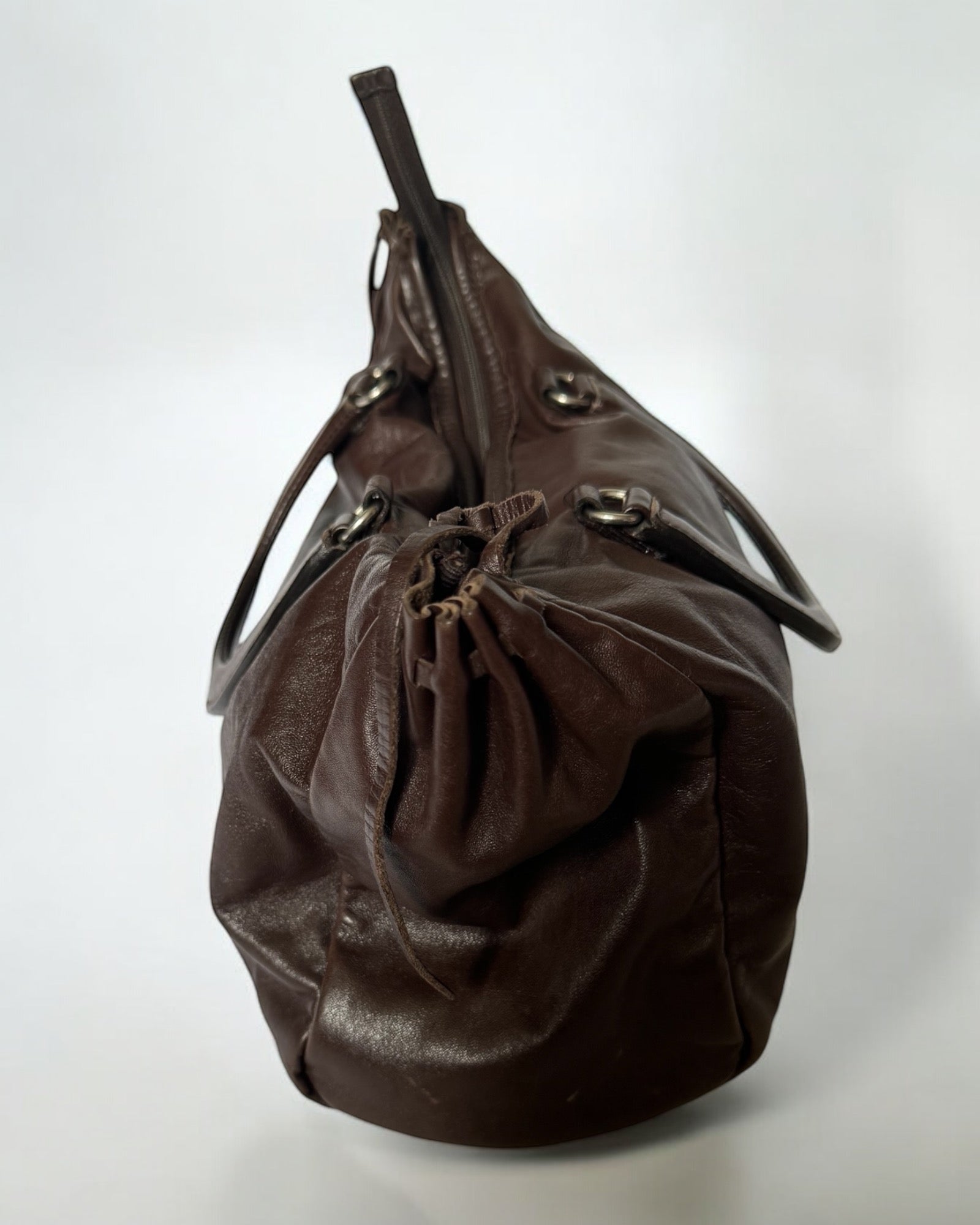 Prada Brown Nappa Leather Handbag, 2002