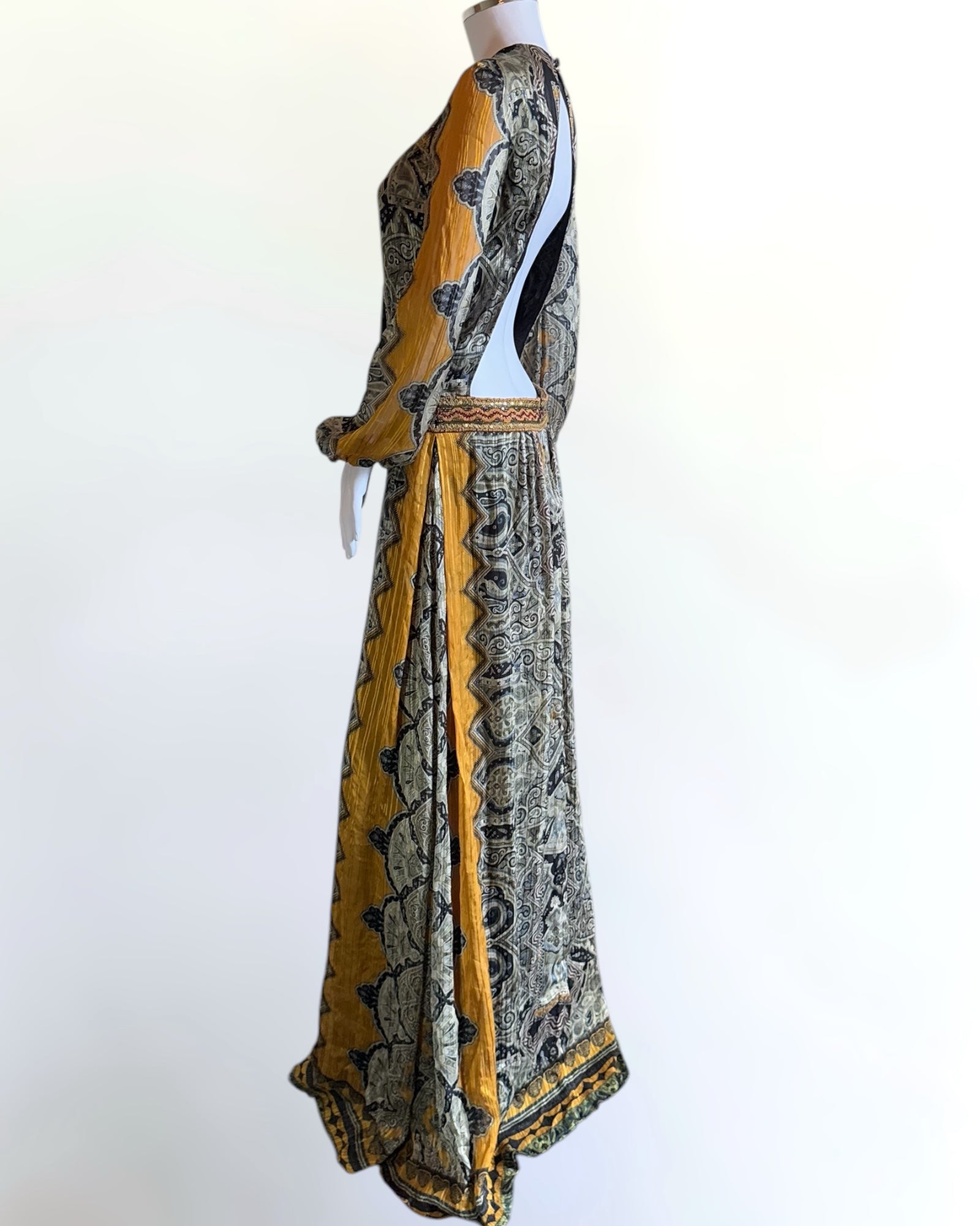 Etro Printed Silk Gown with Open Back, FW 2014