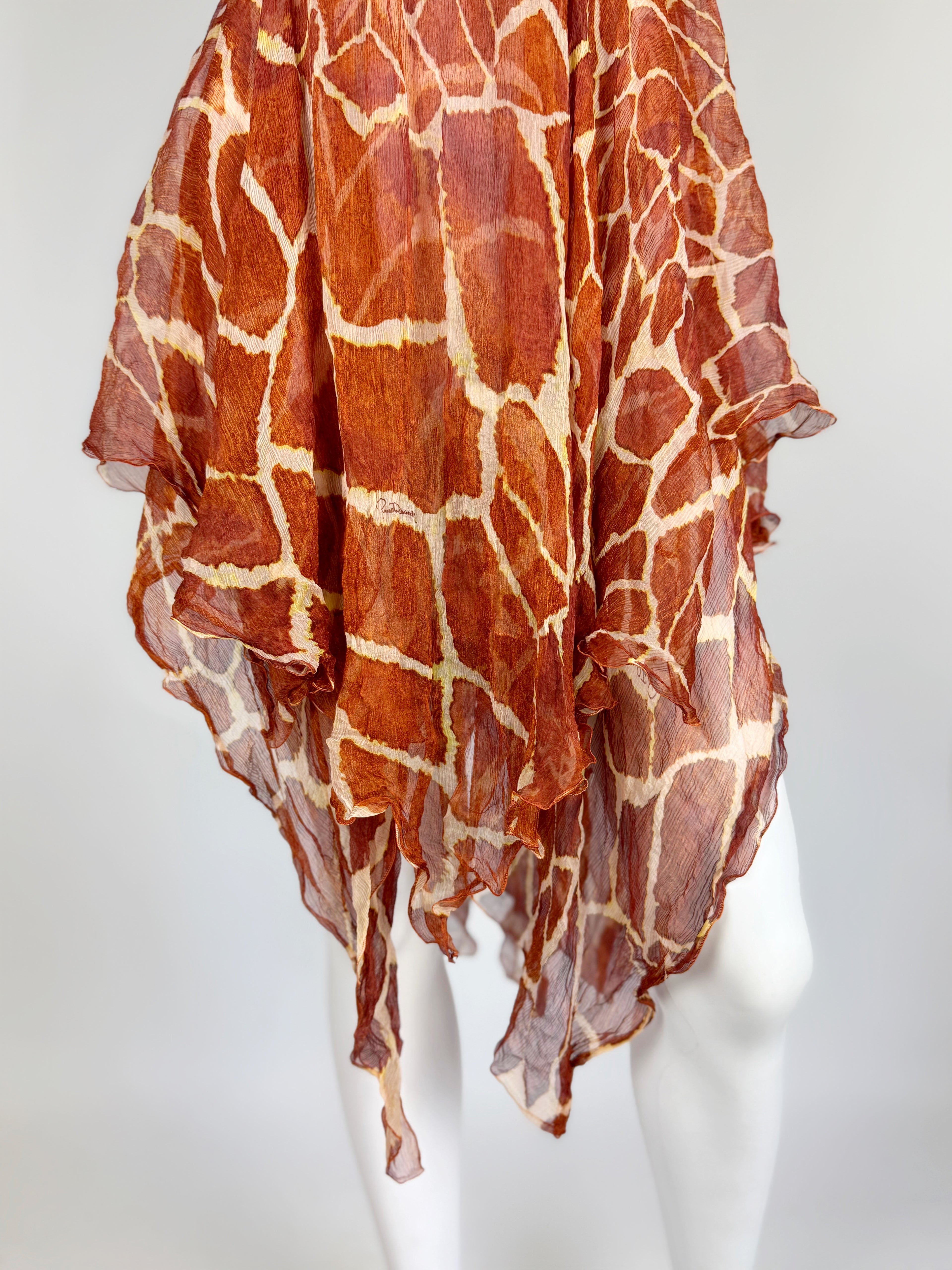 Roberto Cavalli Silk Giraffe Print Dress, SS 2006