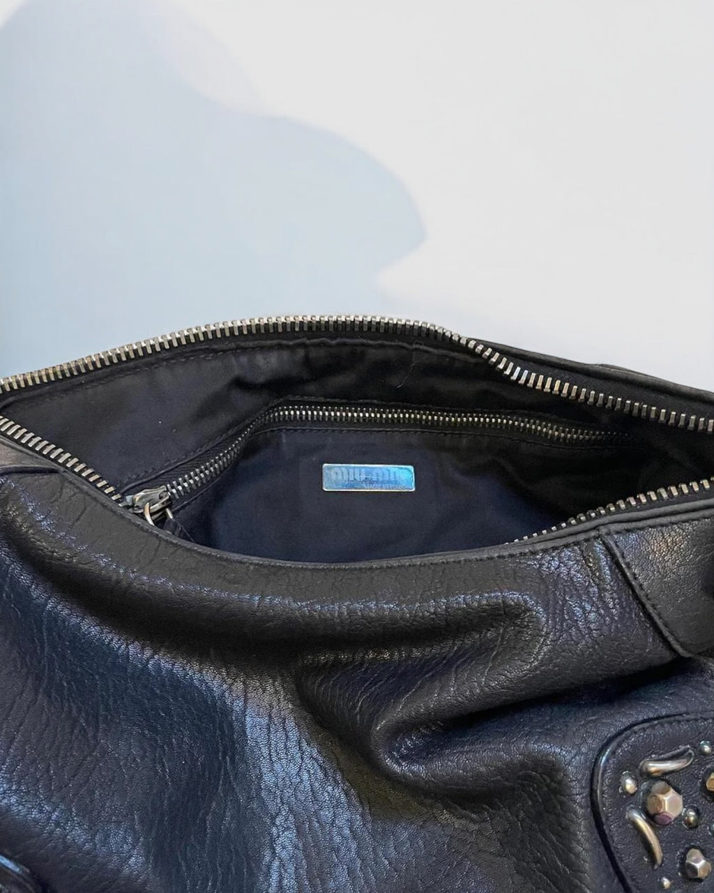Miu Miu Leather Studded Handbag, c. 2000s