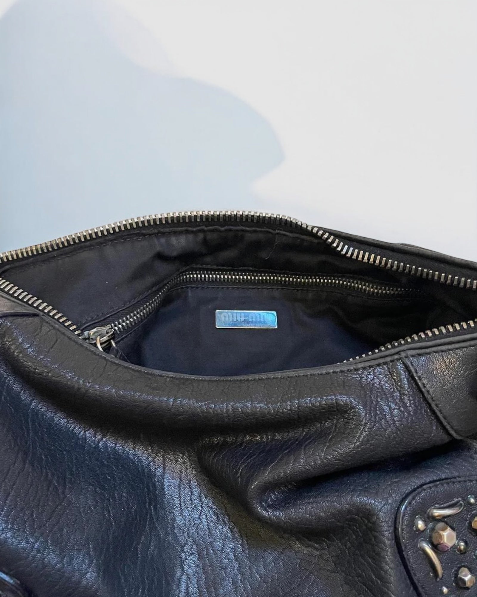 Miu Miu Leather Studded Handbag, c. 2000s
