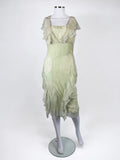 Christian Dior by John Galliano Silk Chiffon Lace Dress, 2006