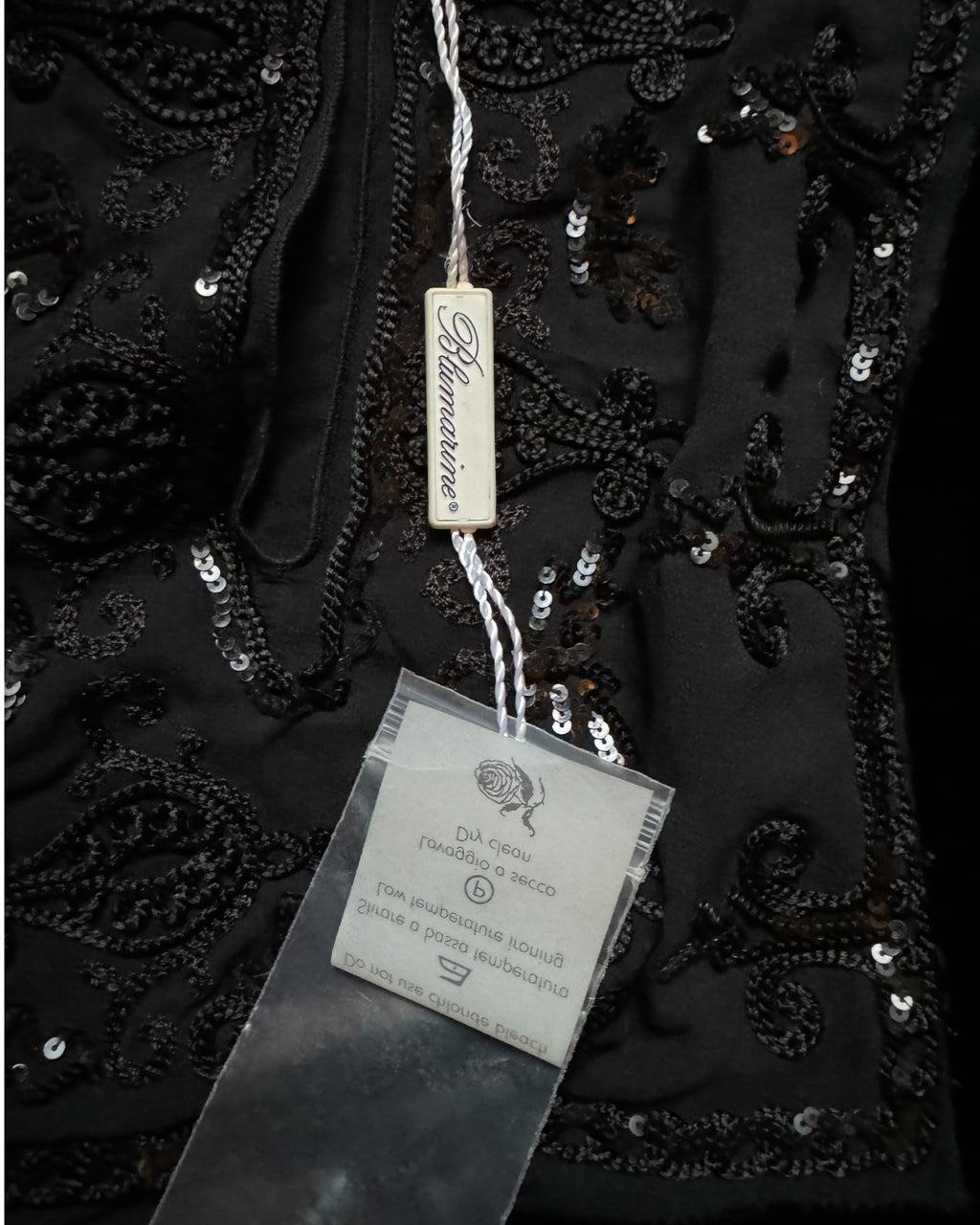Blumarine Black Silk and Velvet Mini Dress, FW 2002