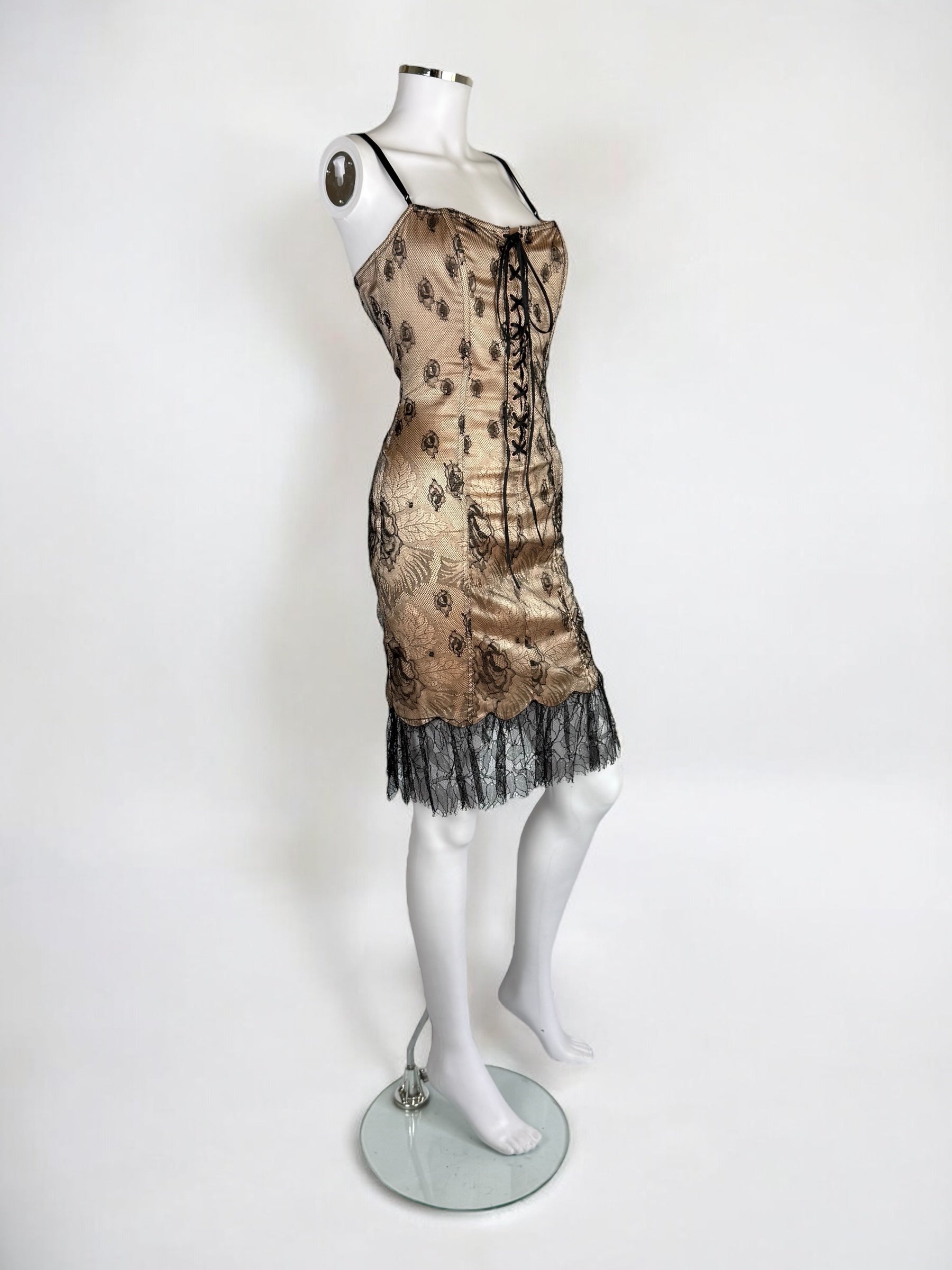 Blumarine Lace Corset Mini Dress, SS 2004