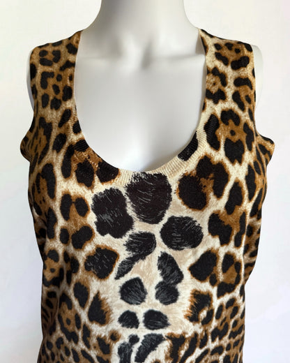 Yves Saint Laurent by Tom Ford Leopard Knit Vest, SS 2002