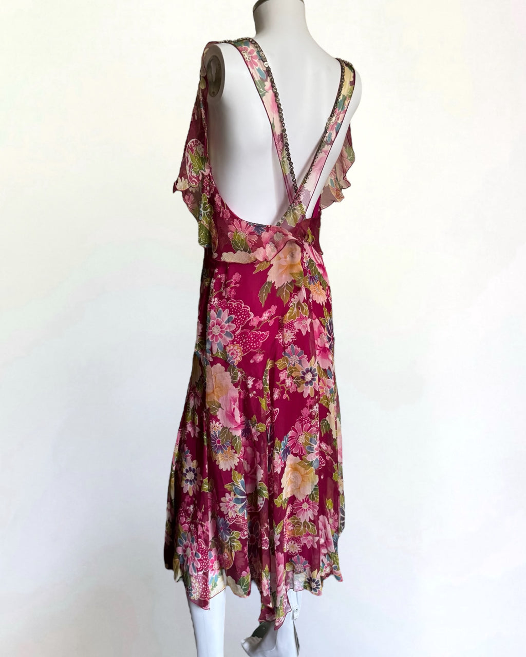 Blumarine Silk Floral Dress, SS 2006