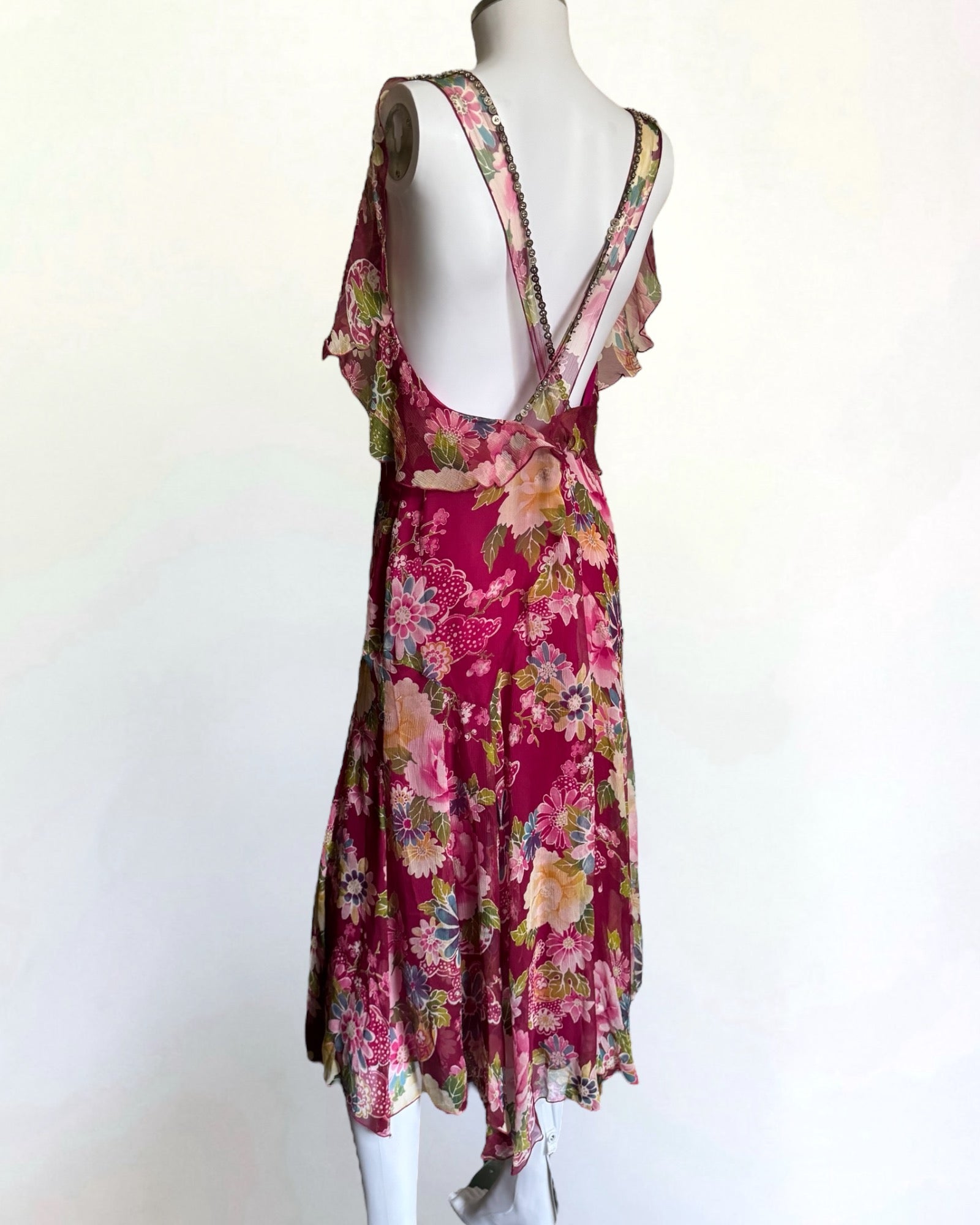 Blumarine Silk Floral Dress, SS 2006