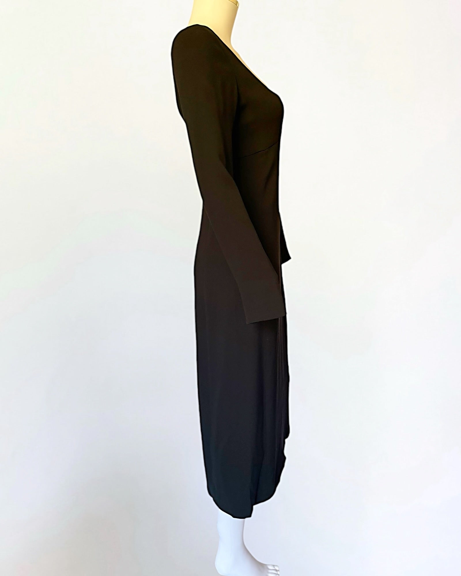 Prada Black Silk Sheath Dress, c. Late 1990s