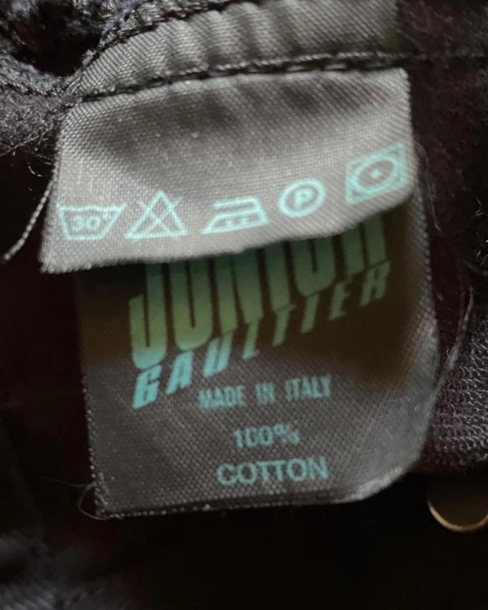 Gaultier Junior Black Bondage Denim Jacket, c. Late 1980s