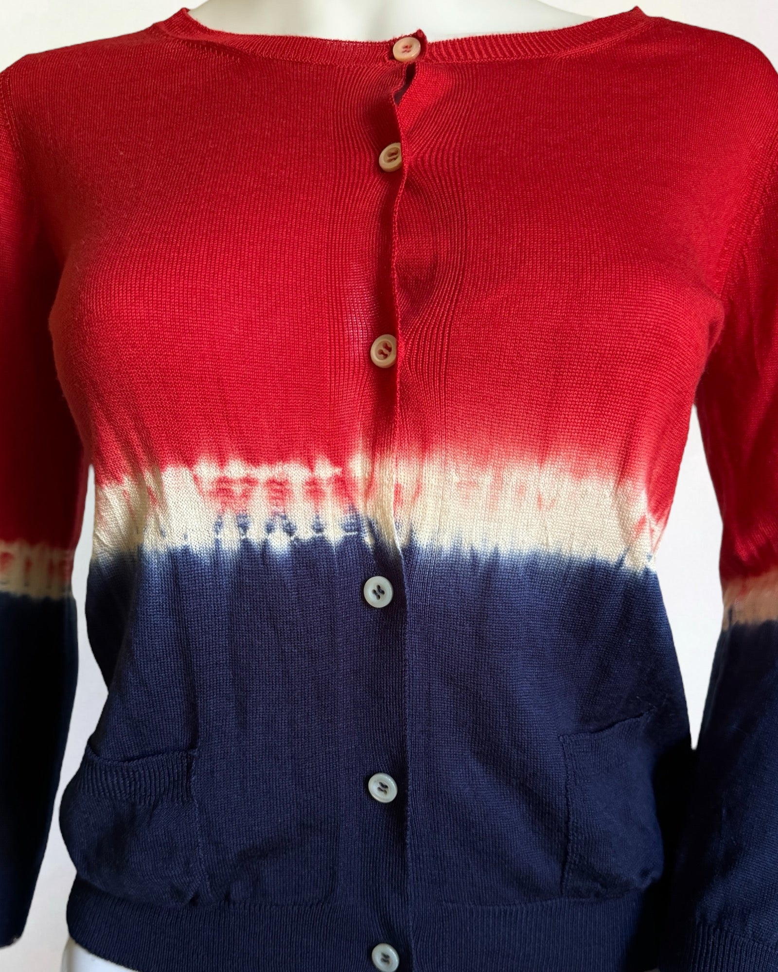 Prada Tie Dye Silk Wool Cardigan, SS 2004