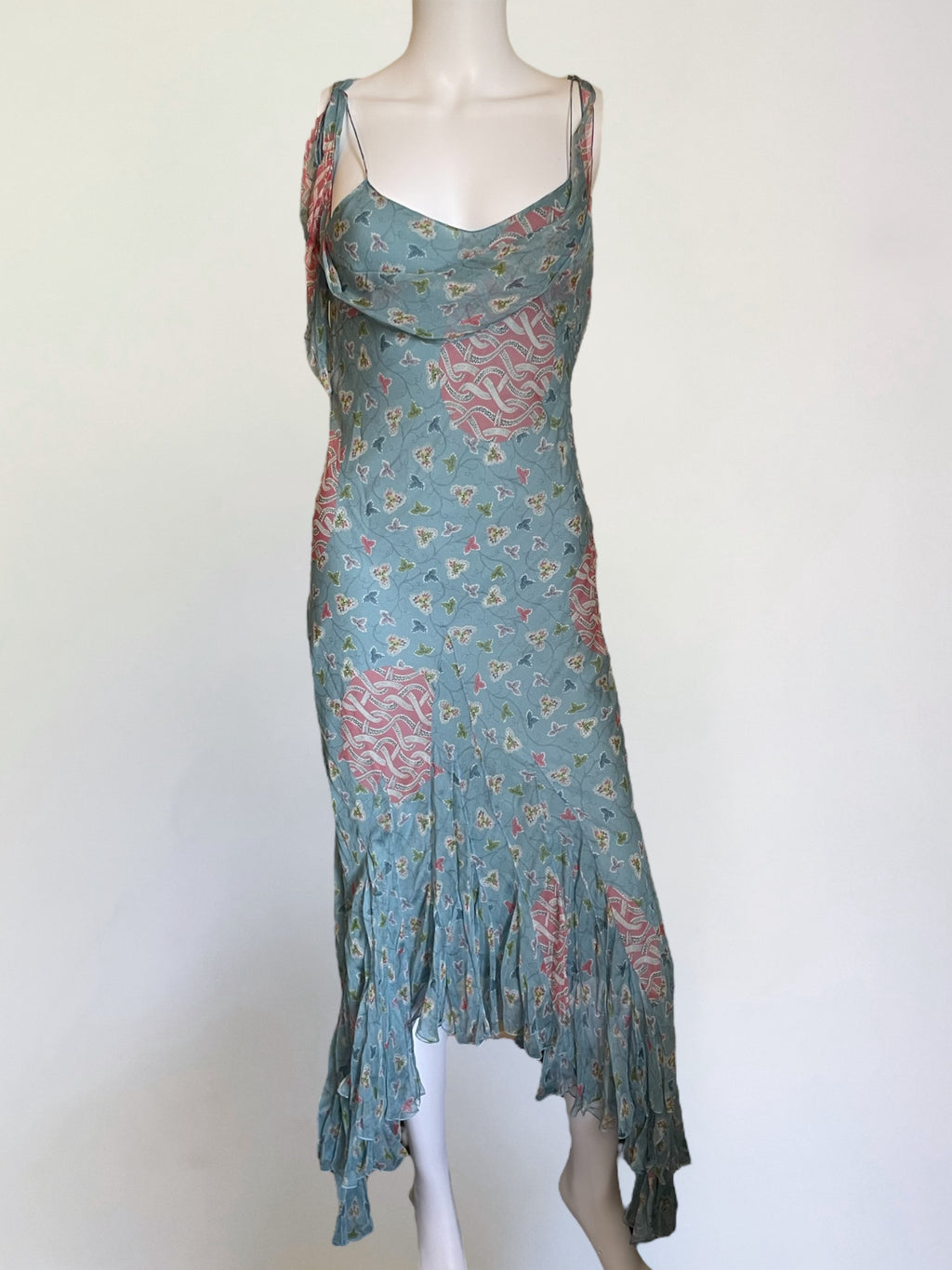 Christian Dior by John Galliano Floral Silk Bias Cut Gown, 2003