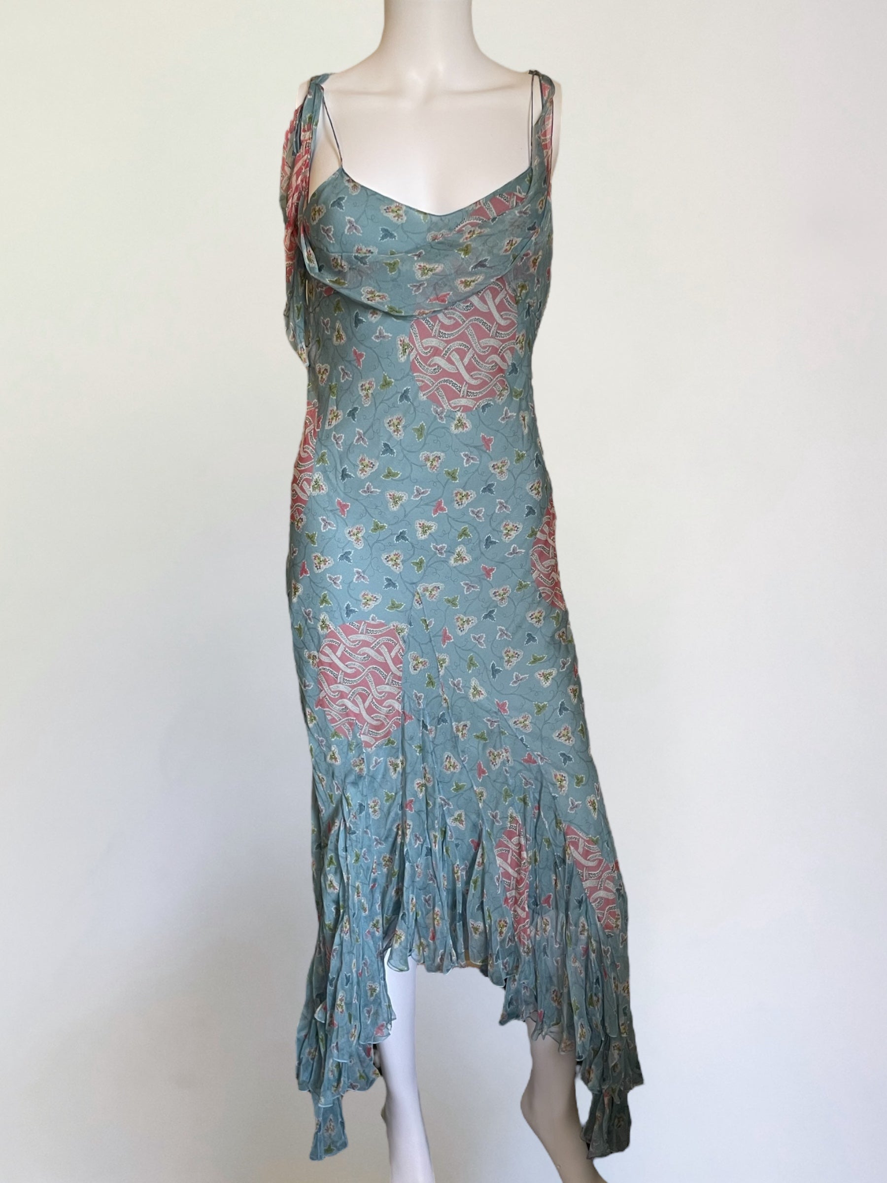 Christian Dior by John Galliano Floral Silk Bias Cut Gown, 2003