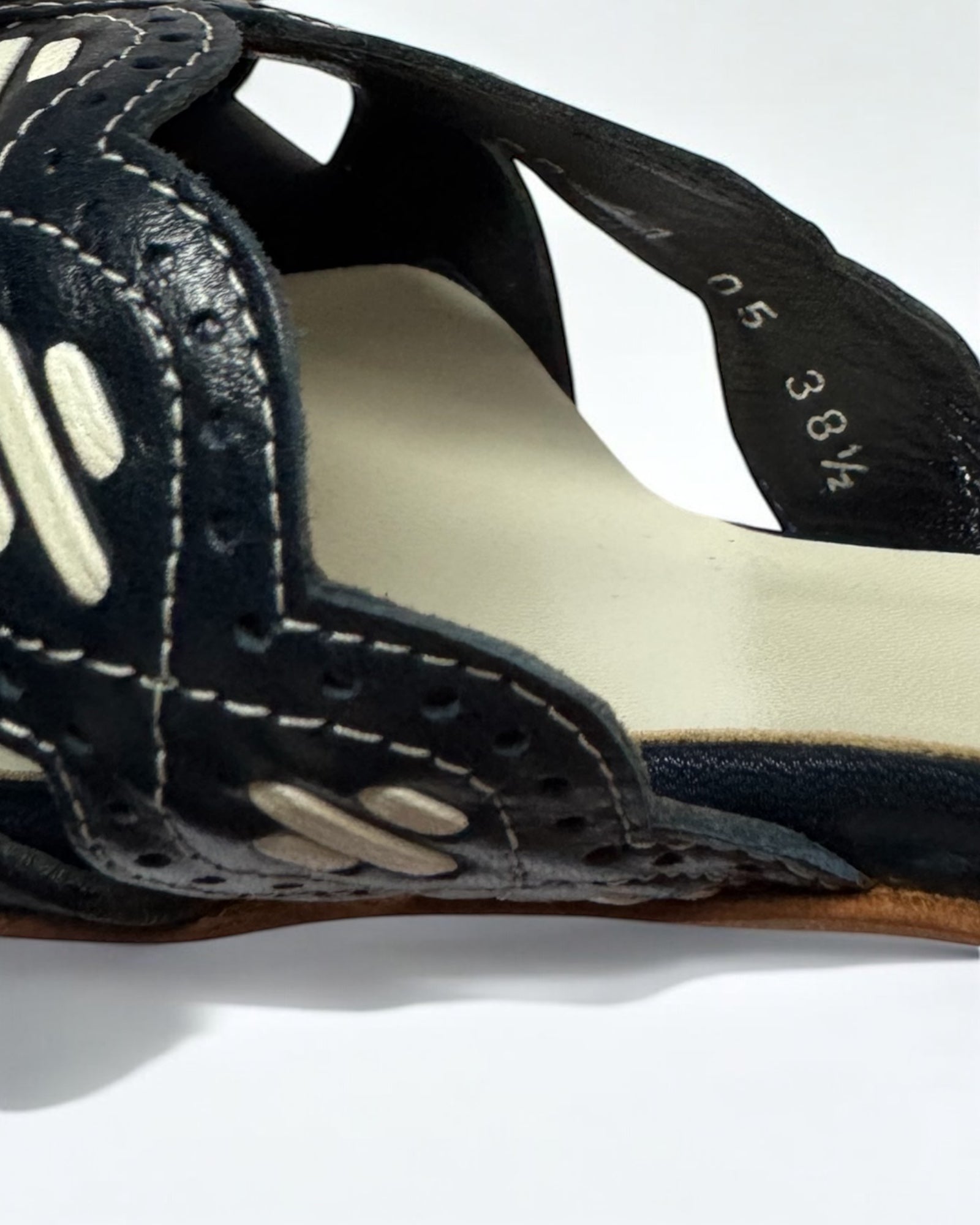 Christian Dior Navy Leather Bow Heels, c. 2000s