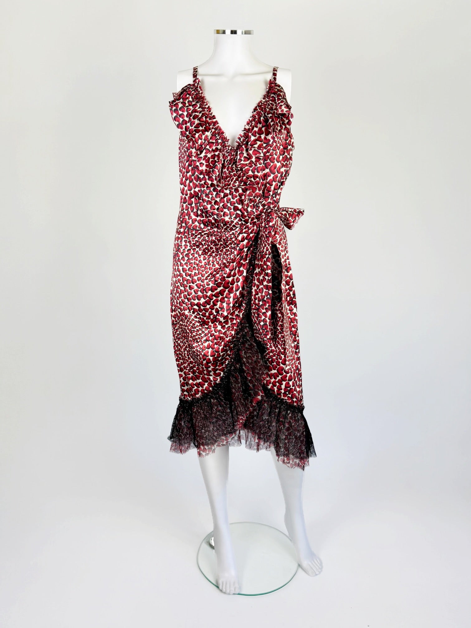 Prada Silk Heart Print Dress, SS 2000