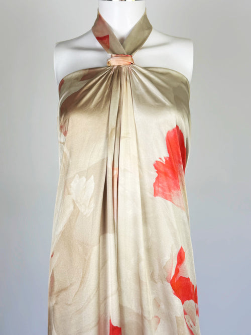 Alexander McQueen Silk Floral Halter Dress, 2010