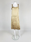 Alberta Ferretti Champagne Gold Fringe Silk Dress, SS 2009