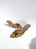 Prada Floral Satin Sandals, c. 2000s