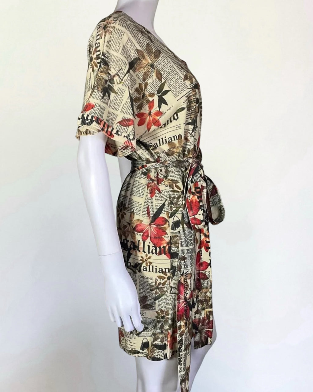 John Galliano Gazette Merino Wool Dress, c. 2000s