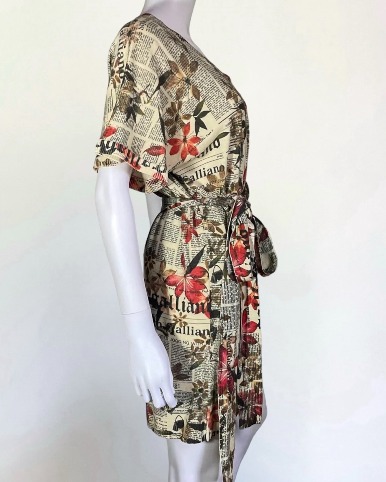 John Galliano Gazette Merino Wool Dress, c. 2000s