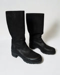 Prada Black Leather Mid Calf Boots, c. 2000s