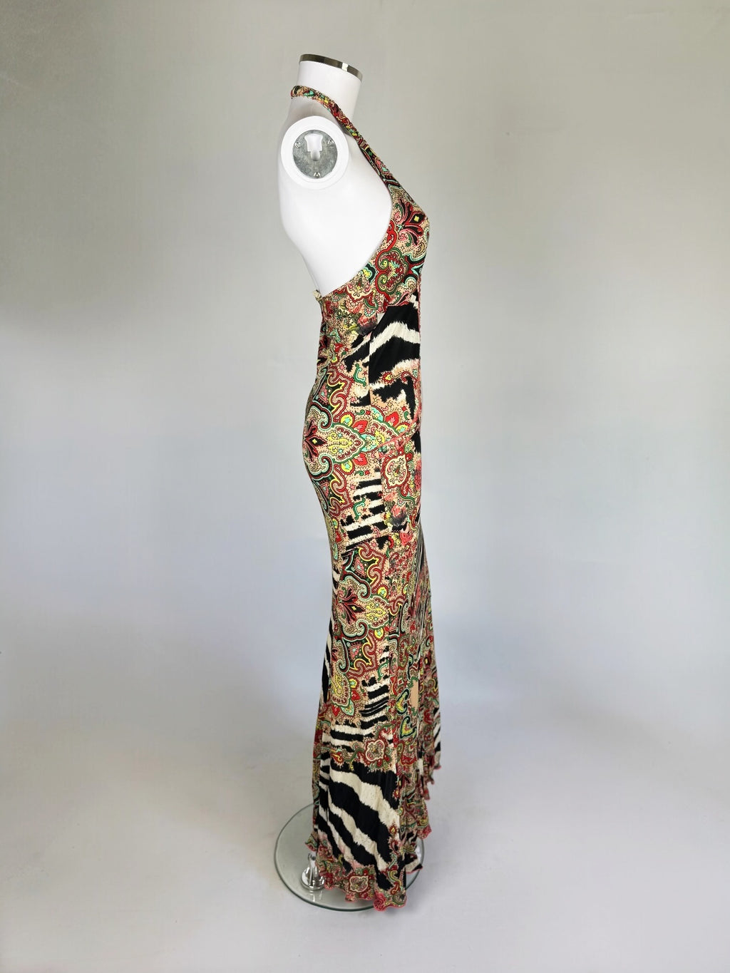 Roberto Cavalli Animal Patchwork Print Gown, c. 2000s