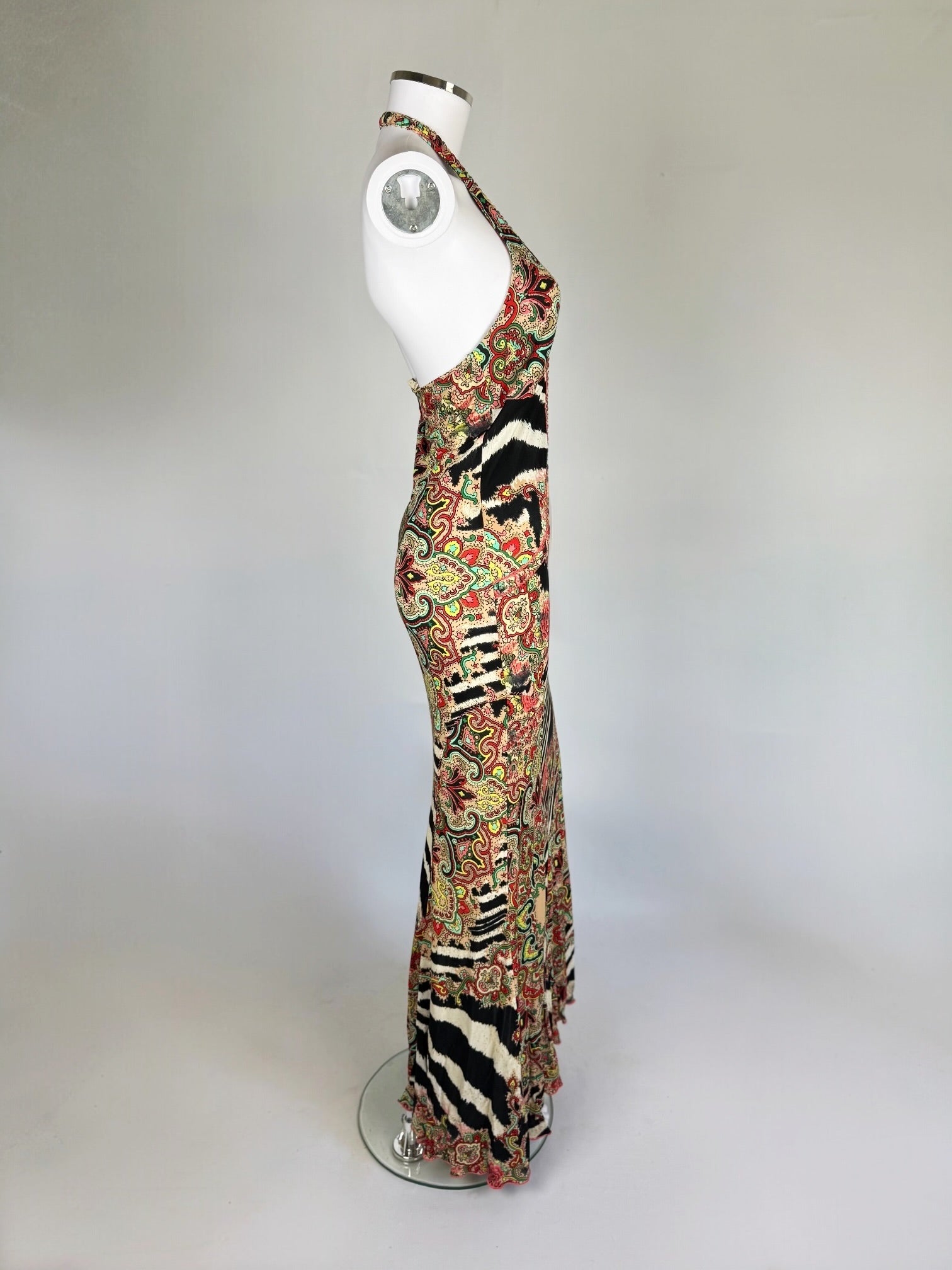 Roberto Cavalli Animal Patchwork Print Gown, c. 2000s