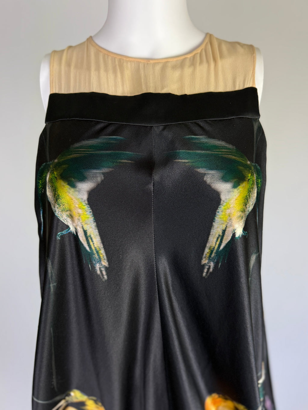 Alexander McQueen Silk Hummingbird Dress, 2008