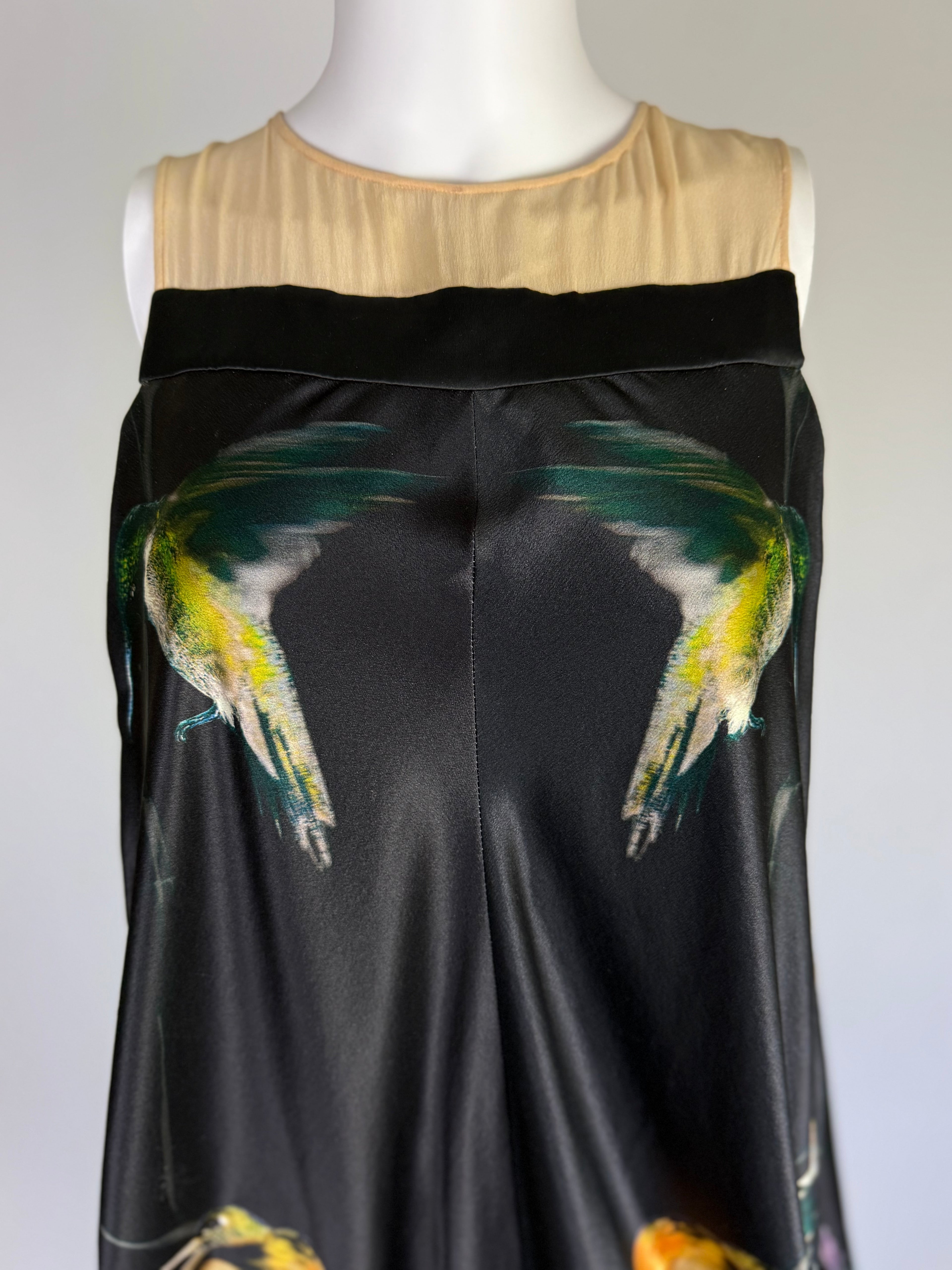 Alexander McQueen Silk Hummingbird Dress, 2008