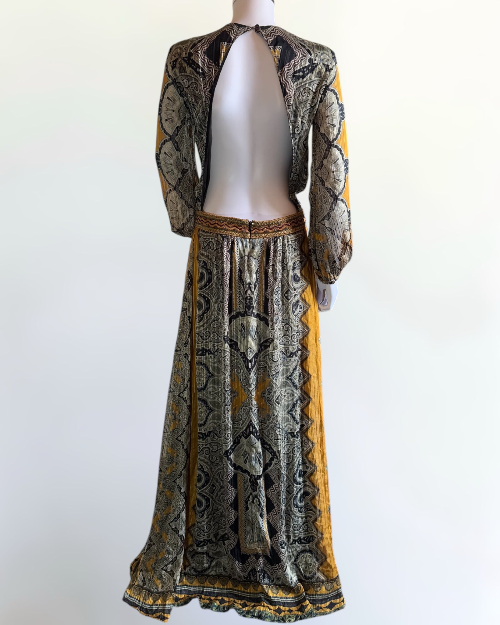 Etro Printed Silk Gown with Open Back, FW 2014