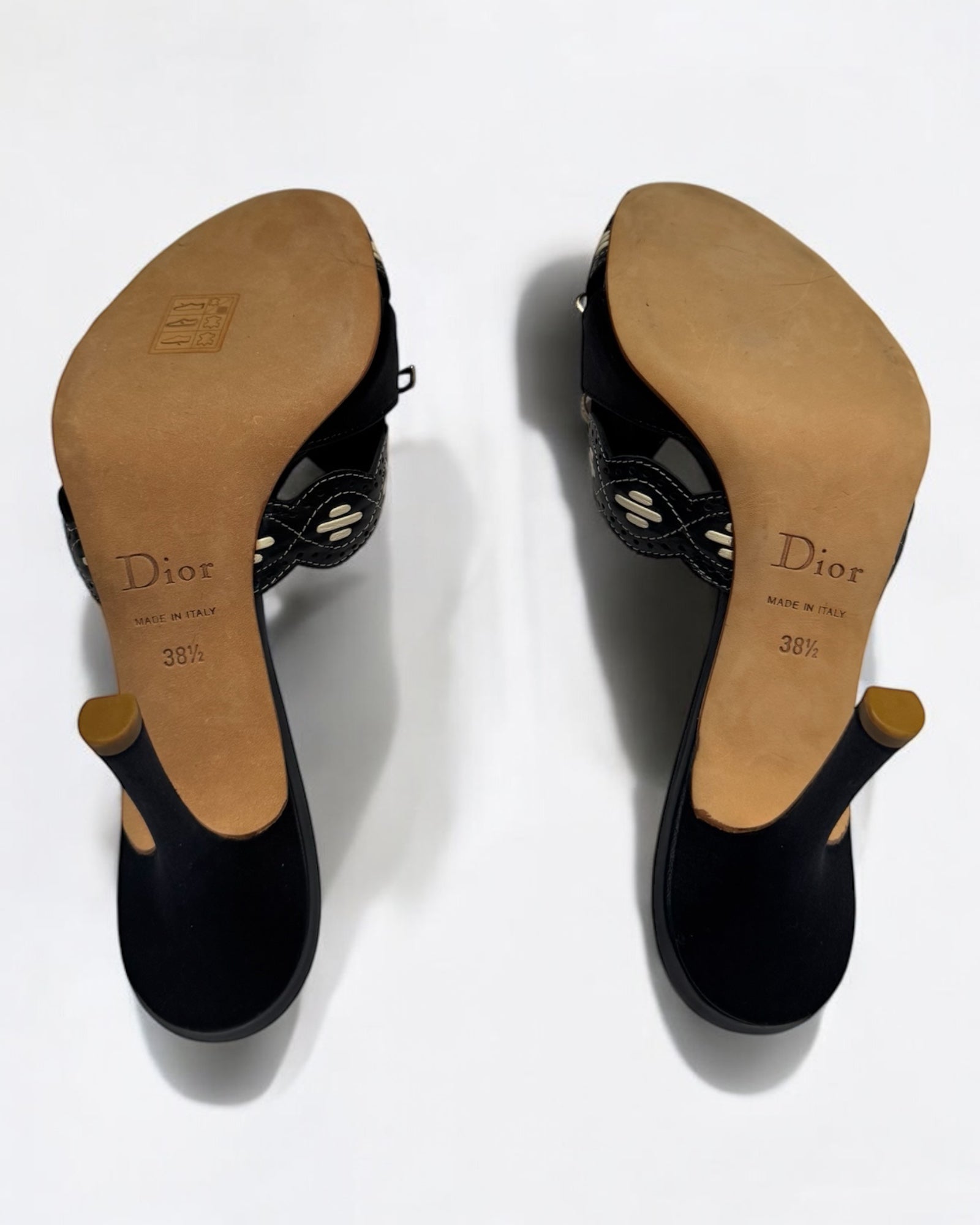Christian Dior Navy Leather Bow Heels, c. 2000s