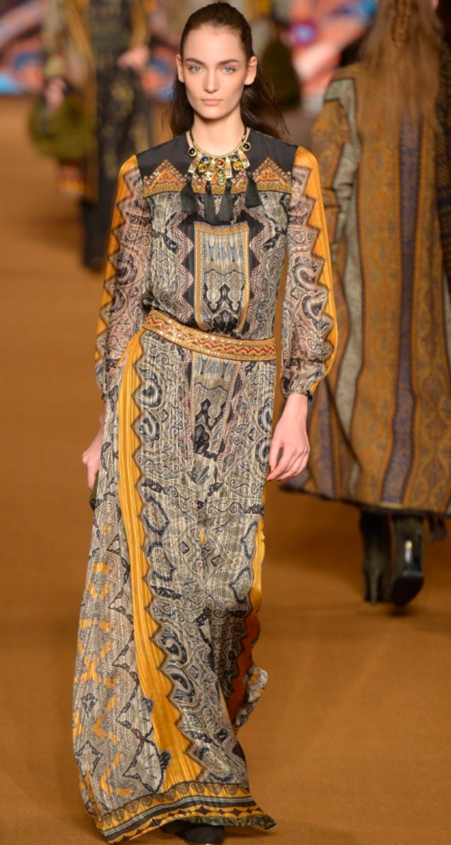 Etro Printed Silk Gown with Open Back, FW 2014