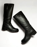 Prada Sport Black Leather Knee High Boots, c. 2000s