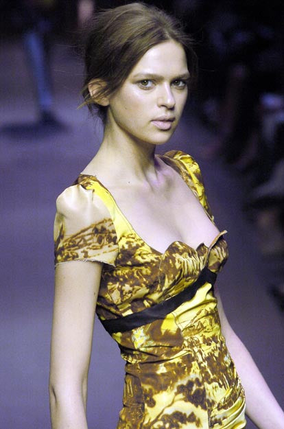 Prada Silk Roman Countryside Dress, FW 2004
